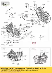 Here you can order the 01 set-crankcase from Kawasaki, with part number 140010655: