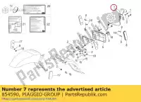 854590, Piaggio Group, luce targa aprilia scarabeo 400 492 500 2006 2007 2008, Nuovo