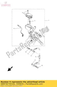 yamaha 5BRF58730100 hose brake 2 - Bottom side