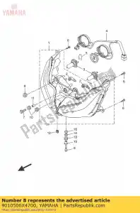 yamaha 9010506X4700 flange de parafuso - Lado inferior