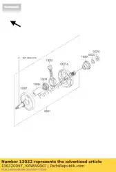 Here you can order the rod-connecting kx250t7f from Kawasaki, with part number 130320047: