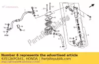 43512KPC641, Honda, hose comp., rr. brake master cylinder honda xl 125 2001 2002 2003 2004 2005 2006 2007 2008 2009 2010 2011, New