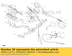 aprilia AP8212272 gasket tachometer - Bottom side