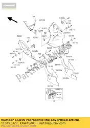 Qui puoi ordinare parentesi, lwr cowling, lh, l da Kawasaki , con numero parte 110491329: