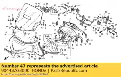 Ici, vous pouvez commander le rondelle, 10,1 mm auprès de Honda , avec le numéro de pièce 90443ZG3000: