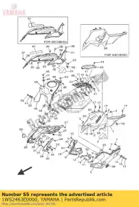 yamaha 1WS2463E0000 bracket, cap - Bottom side