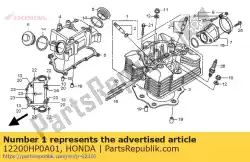 Ici, vous pouvez commander le tête comp., cylindre auprès de Honda , avec le numéro de pièce 12200HP0A01: