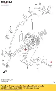 Suzuki 5566110G00 perno, unidad hidr - Lado inferior