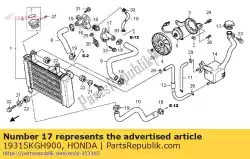 Aqui você pode pedir o tampa, termostato em Honda , com o número da peça 19315KGH900: