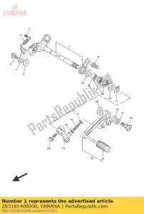 yamaha 2S3181400000 conjunto de palanca de tope - Lado inferior