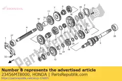 Aqui você pode pedir o colar, spline, 28x43x34,4 em Honda , com o número da peça 23456MT8000: