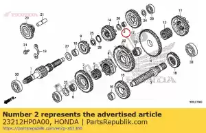 honda 23212HP0A00 arbusto, 17 mm - Lado inferior