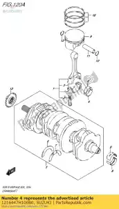 suzuki 1216447H100B0 bearing cr.pin - Bottom side