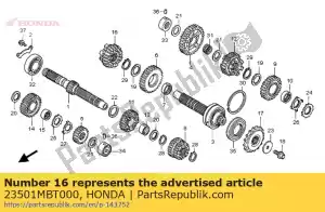 Honda 23501MBT000 engrenage, c-5 - La partie au fond