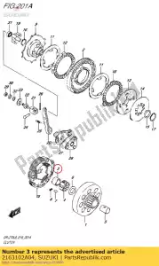 Suzuki 2163102A04 race, enkele reis cl - Onderkant