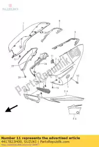 suzuki 4417823H00 gids, brandstoftank - Onderkant