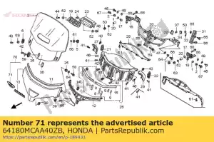 Honda 64180MCAA40ZB embleem, fr. garnering * type - Onderkant