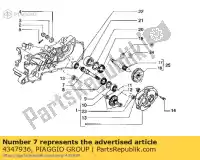 4347936, Piaggio Group, eje gilera piaggio hexagon runner skipper skipperr 125 150 180 1994 1995 1996 1997 1998, Nuevo