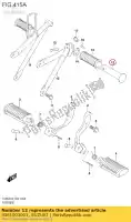 4361003001, Suzuki, Poggiapiedi bar, rr suzuki  dr gn gz rg rv tu vl xf 125 200 250 350 650 800 1986 1987 1988 1995 1996 1997 1998 1999 2000 2001 2002 2003 2004 2005 2006 2007 2016 2017 2018 2019 2020, Nuovo