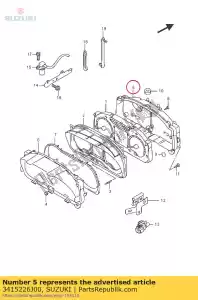 Suzuki 3415226J00 ma?e litery - Dół