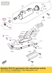 Ici, vous pouvez commander le collier, silencieux kvf300ccf auprès de Kawasaki , avec le numéro de pièce 92173Y021: