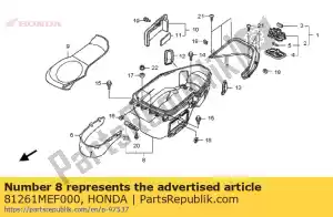 Honda 81261MEF000 caixa, bagagem (inferior) - Lado inferior