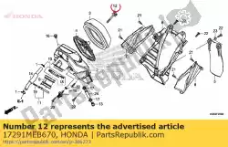 Tutaj możesz zamówić ? Ruba, ustawienie wk? Adu filtra powietrza od Honda , z numerem części 17291MEB670: