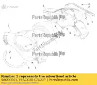 5A000001, Piaggio Group, tapa del tablero piaggio fly rp8c52100 rp8c52300 rp8m79100 50 125 150 2012 2014 2015 2016 2017 2018, Nuevo