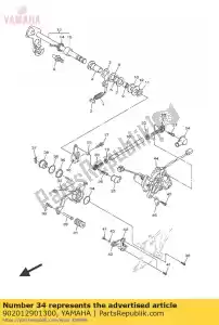 yamaha 902012901300 washer, plate - Bottom side