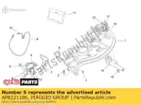 AP8221186, Piaggio Group, arbusto de dobradiça de sela aprilia  scarabeo 50 100 1993 1994 1995 1996 1997 1998 1999 2000 2001 2002 2003 2004 2005 2006 2007 2008 2009 2010 2011 2014, Novo