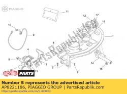 Aprilia AP8221186, Buje bisagra de silla de montar, OEM: Aprilia AP8221186