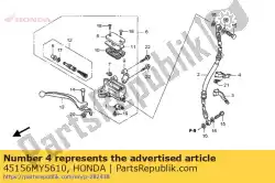 Ici, vous pouvez commander le clamper, flexible de frein auprès de Honda , avec le numéro de pièce 45156MY5610: