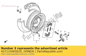 Honda 42711GW3025 band, rr. (100 / 90-10 56j) - Onderkant