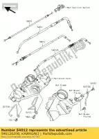 540120208, Kawasaki, passe-câble, ouverture kle650a kawasaki kle 650 2007 2008 2009 2010, Nouveau