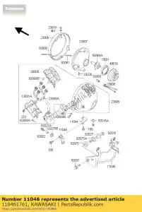 Kawasaki 110461761 staffa, lampada frontale sta - Il fondo