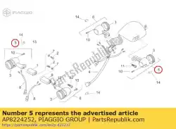 Aquí puede pedir rh delantero / lh trasero gire indic. De Piaggio Group , con el número de pieza AP8224252: