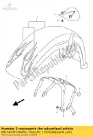 6815041F20AWC, Suzuki, juego de cintas, frontal suzuki vl 800 2004, Nuevo