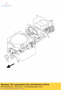 suzuki 0910608169 screw vl1500/k5 - Bottom side