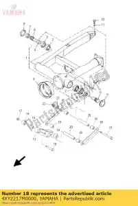 yamaha 4XY2217M0000 brazo 1 - Lado inferior