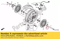 44312MCA000, Honda, ko?nierz, d?. fr. od strony ko?a honda gl goldwing a  bagger f6 b gold wing deluxe abs 8a gl1800a gl1800 airbag gl1800b 1800 , Nowy