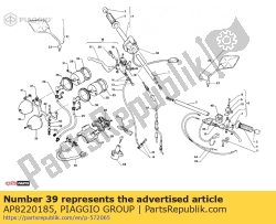 Aprilia AP8220185, Salpicadero, OEM: Aprilia AP8220185