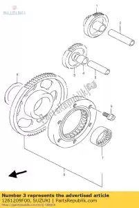 suzuki 1261209F00 engrenagem, identificação de partida - Lado inferior