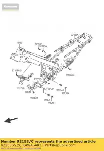 kawasaki 92153S529 tornillo ksf80a6f - Lado inferior