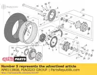 AP8113808, Piaggio Group, rear brake disc aprilia  caponord etv 1000 2001 2002 2003 2004 2005, New