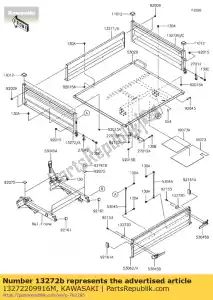 kawasaki 13272209916M 01 placa, transportadora lateral, rh, d.r.red - Lado inferior