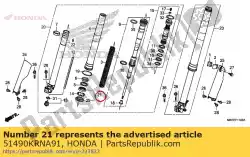 Tutaj możesz zamówić zestaw uszczelek fr. Widelec od Honda , z numerem części 51490KRNA91: