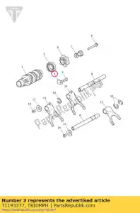 triumph T1193377 lager borgplaat - Onderkant