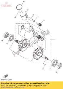 yamaha 5PA1163110B0 piston (standard) - La partie au fond