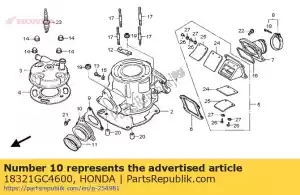 Honda 18321GC4600 gewricht, ex. pijp - Onderkant