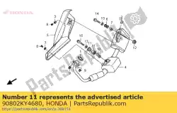 Ici, vous pouvez commander le caoutchouc, réglage du silencieux auprès de Honda , avec le numéro de pièce 90802KY4680: